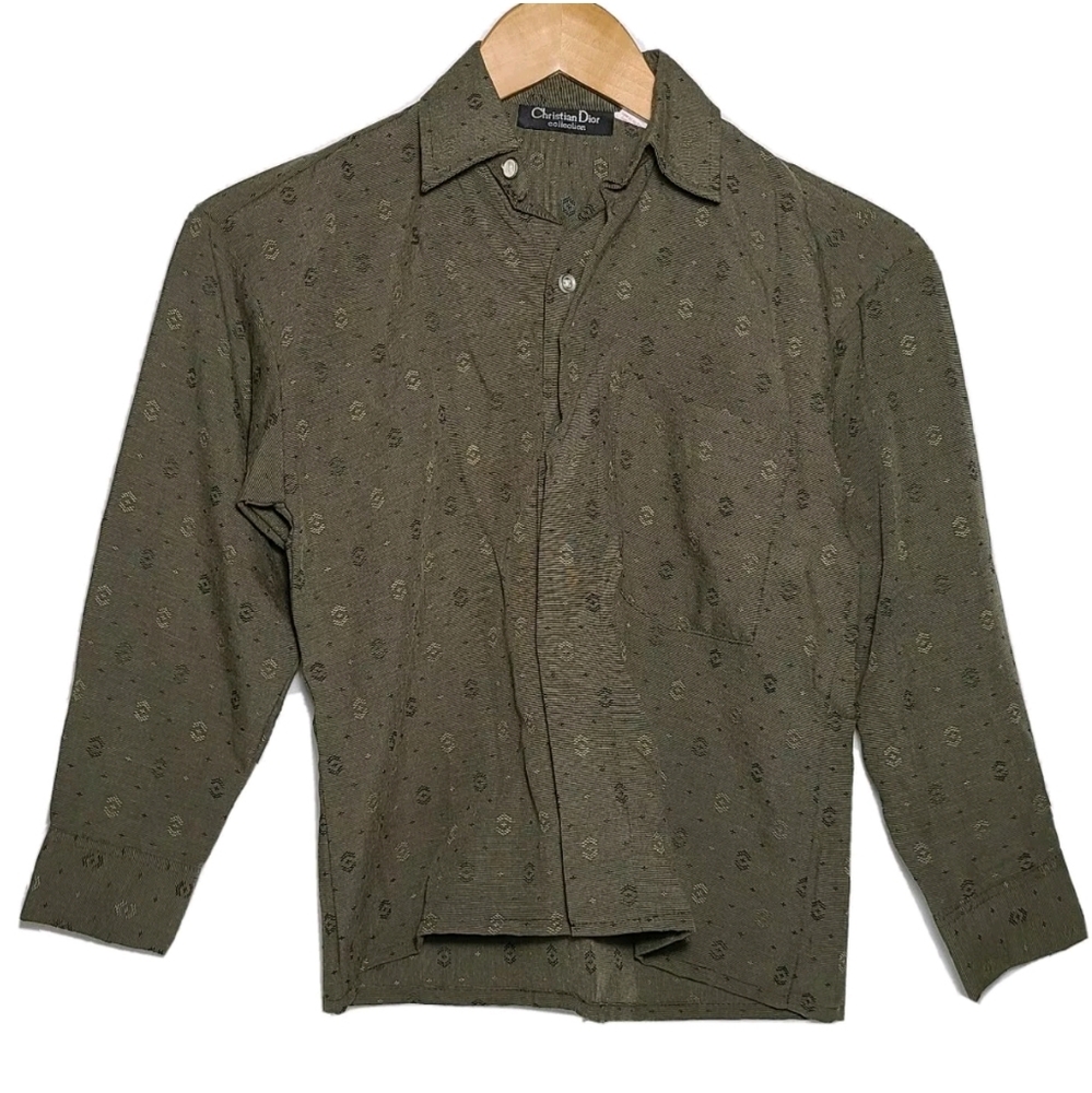 Christian Dior Vintage Formal Cropped Blouse Sz 8